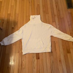 Off white waffle knit turtleneck sweater GAP